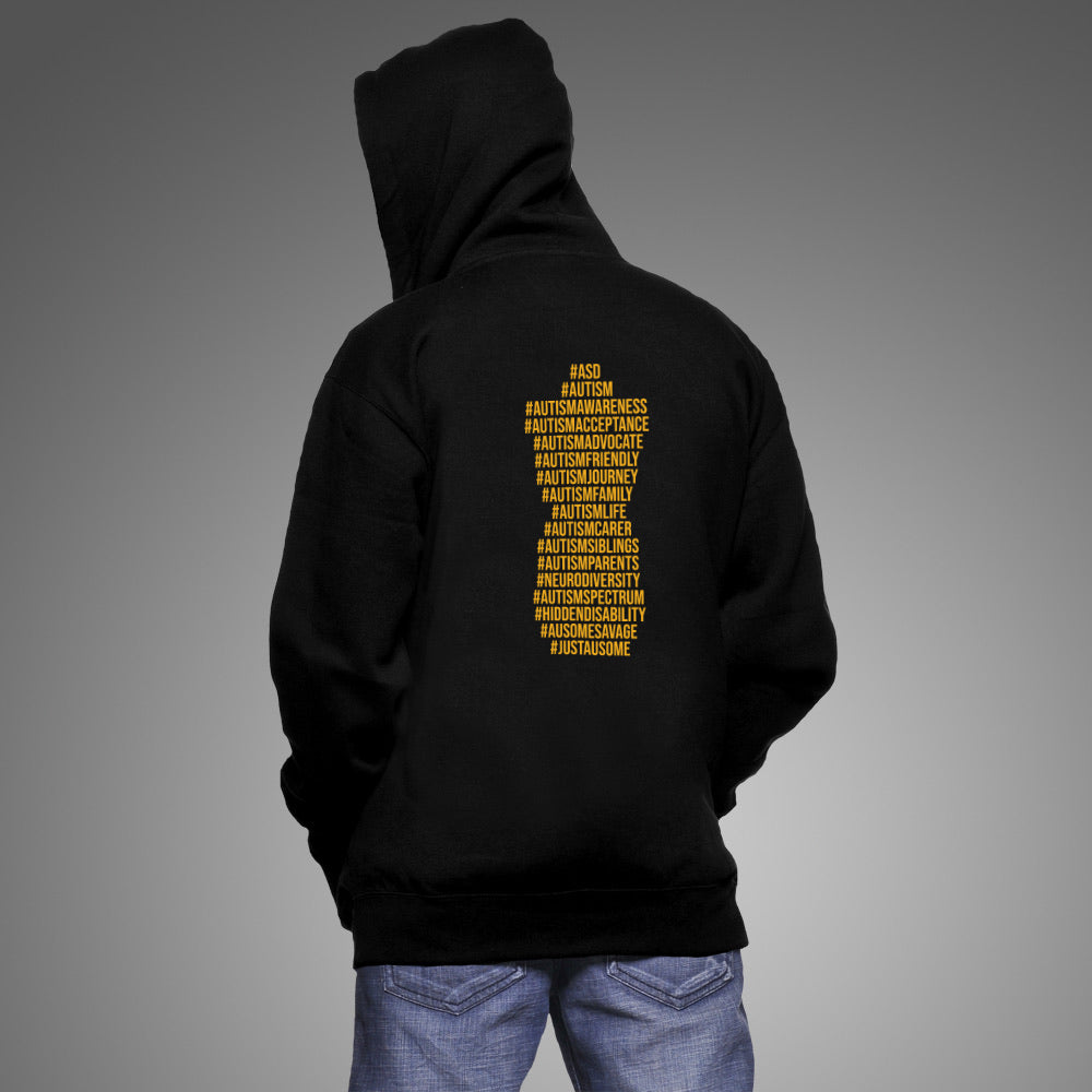 Limited edition Black and gold Zip hashtag hoodie