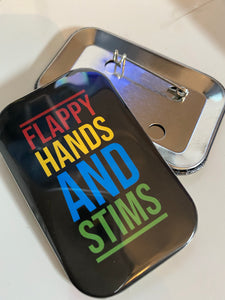 Flappy Hands and Stims Rectangular Badges