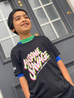 New Ausome Savage Black t-shirt