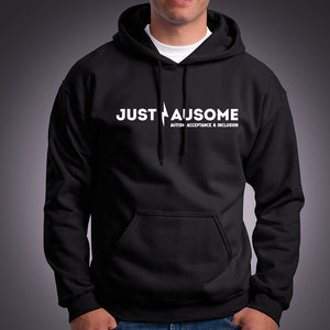 Just Ausome Embroidery black hoodie